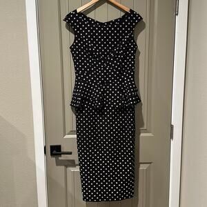 STOP STARING Pinup Polka Dot Dress sz L